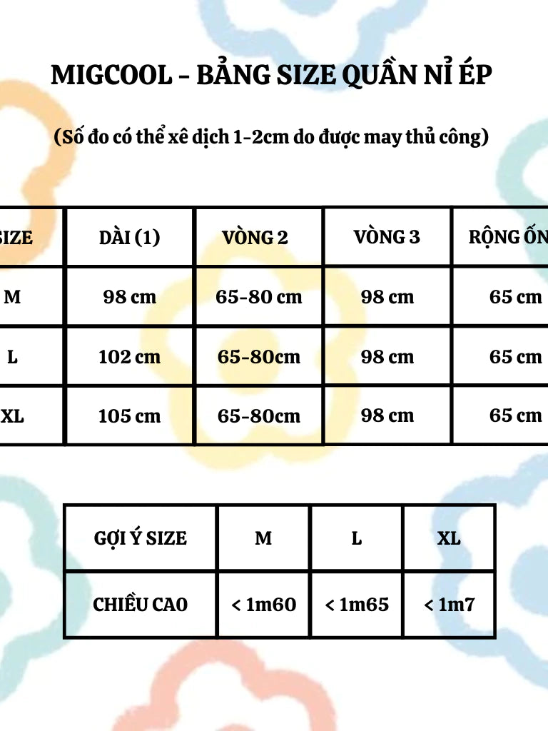 Quần nỉ ống rộng Migcool, quần dài ống suông cạp chun chất nỉ ép premium