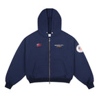 “WHENEVER” LA HOODIE ZIP / NAVY