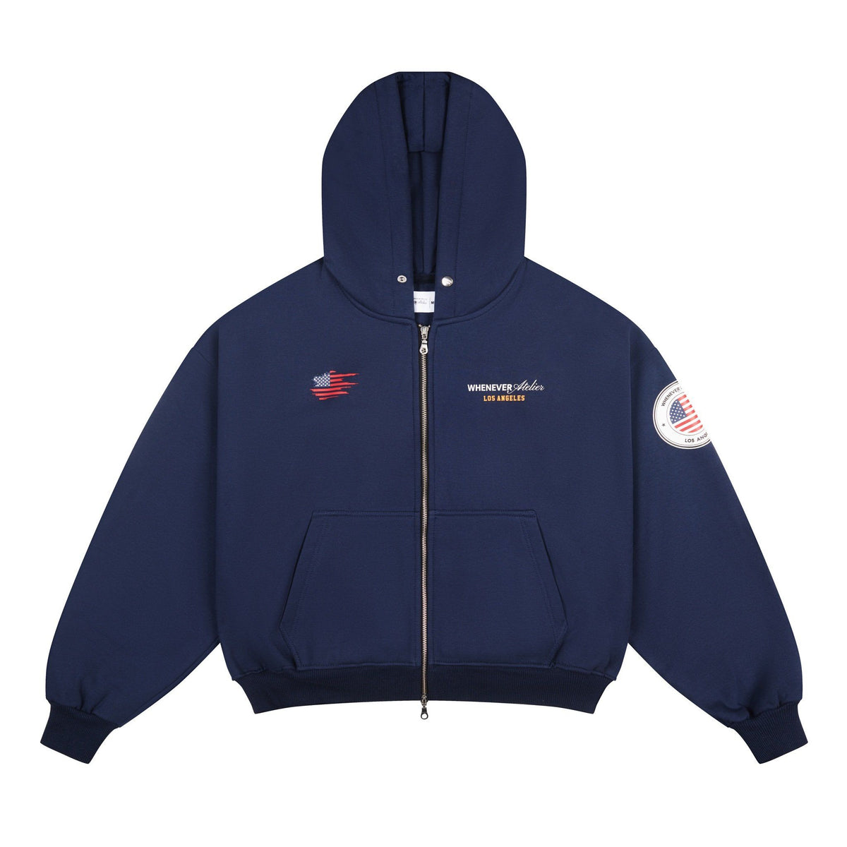 “WHENEVER” LA HOODIE ZIP / NAVY