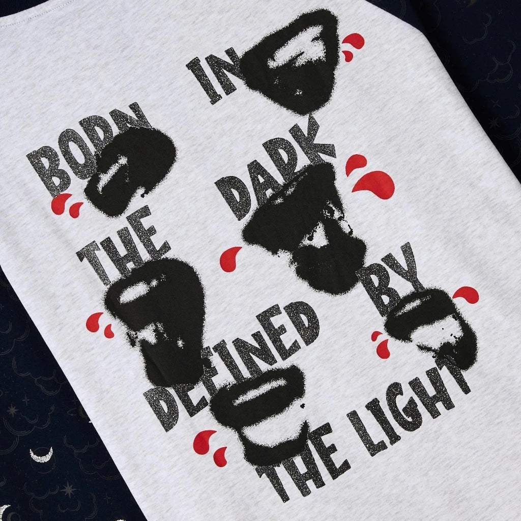 THELIGHT STU BOX Áo Thun Tay Dài Cổ Nút Henley