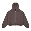 “WHENEVER” CINNAMON ZIP-UP HOODIE VER 2