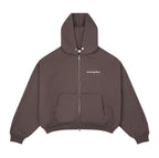 “WHENEVER” CINNAMON ZIP-UP HOODIE VER 2