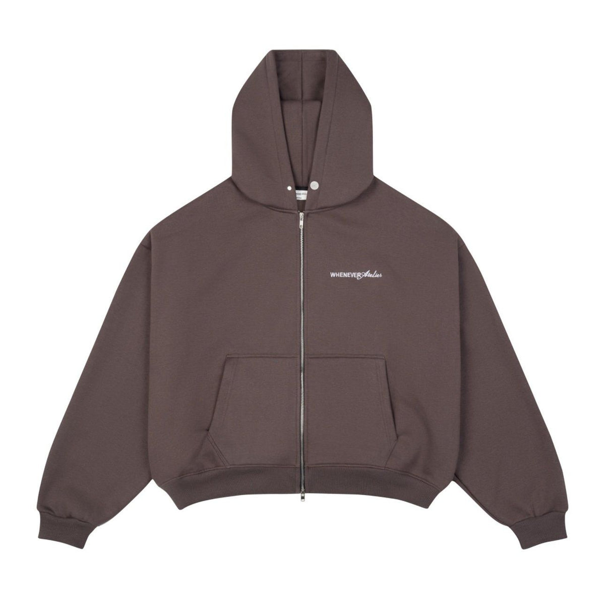 “WHENEVER” CINNAMON ZIP-UP HOODIE VER 2