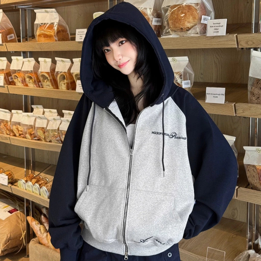 Hoodie Zip Nỉ Chân Cua Thêu Nổi NQ30 PRECIOUS