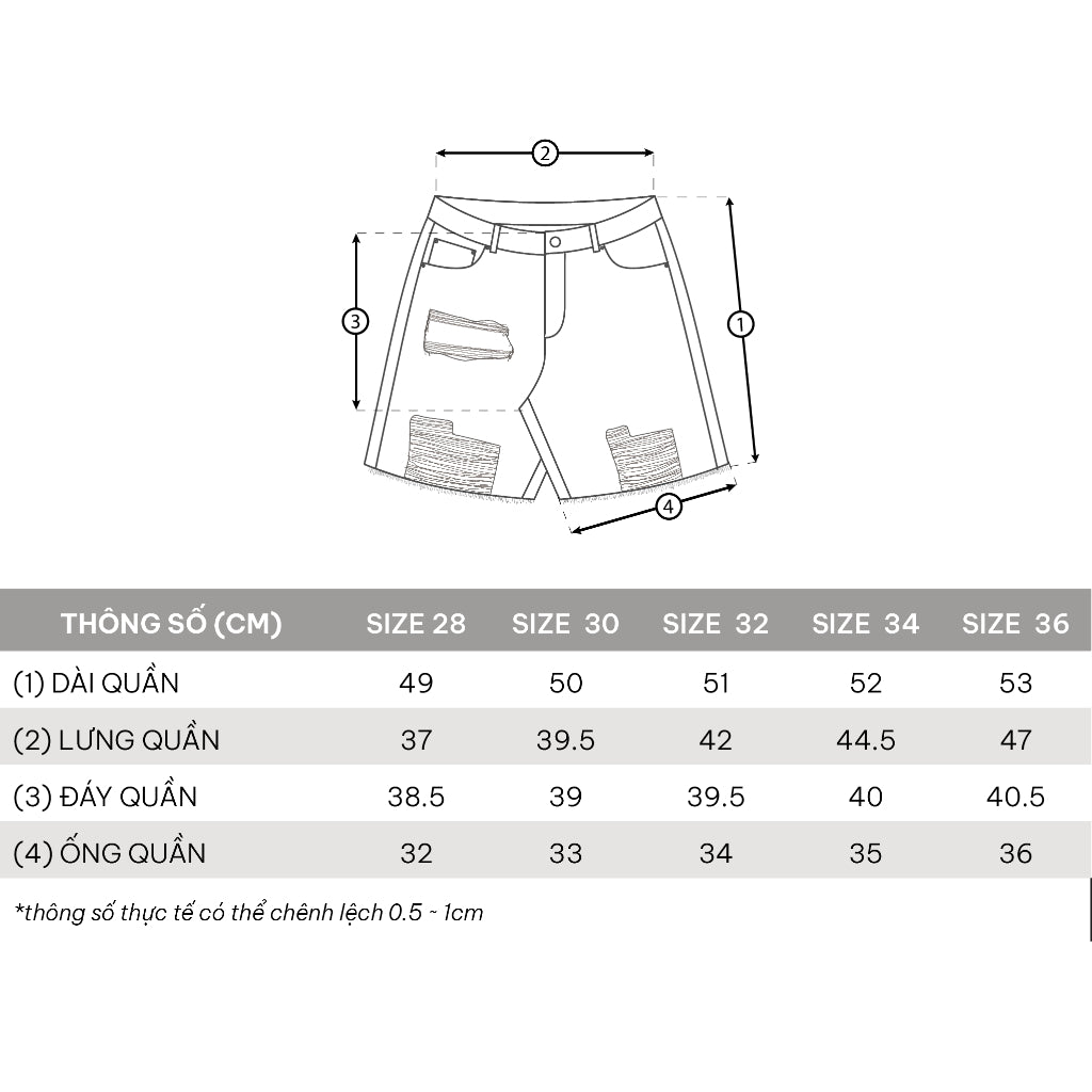 DirtyCoins Denim Shorts Studs - Blue Wash