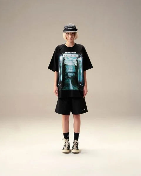 BLACK S-WILD STATION TEE - BAD HABITS SUPERTRAMP COLLECTION