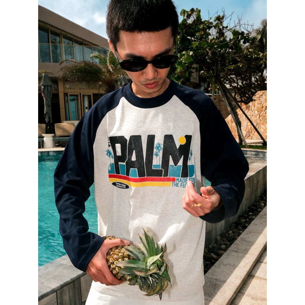 ThePalm Saigon Official - Áo Thun Tay Dài Raglan "RETRO BEACH"