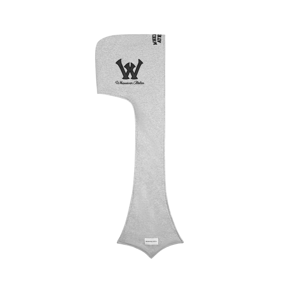 "WHENEVER' PATCHWORK HOODED SCARF / PREMIUM GREY