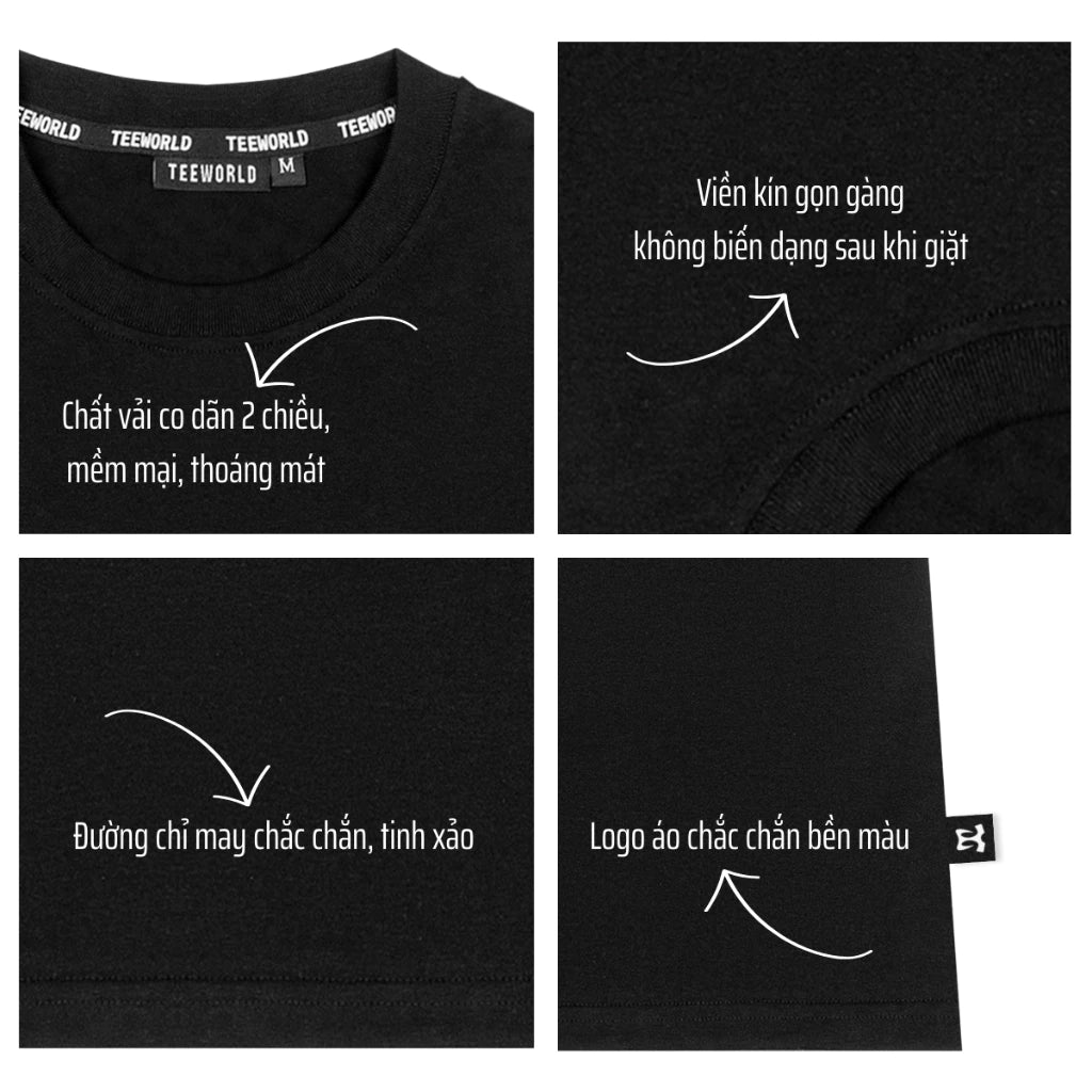 Teeworld In Chữ Đi Làm Vì Đam Mê Tien Form Rộng Unisex