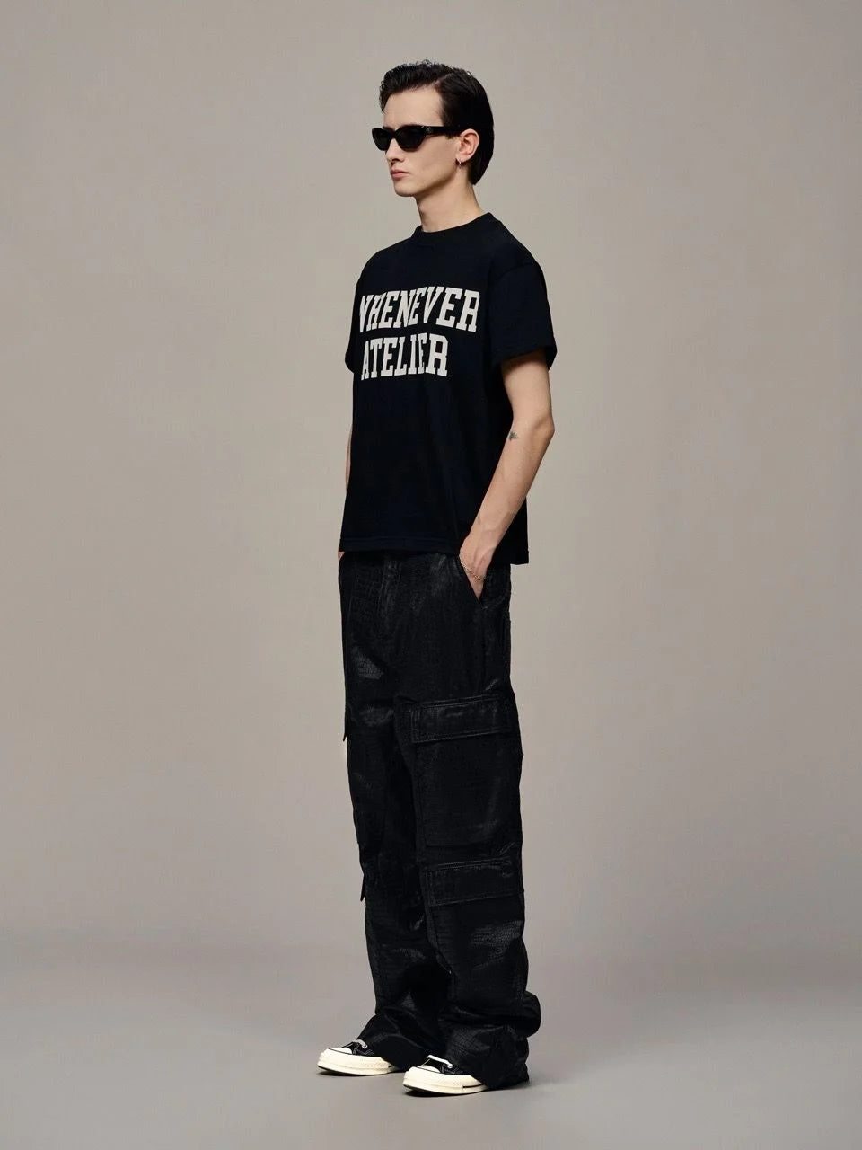 ÁO “WHENEVER” BASIC LOGO VER2 T-SHIRT / BLACK