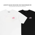Levents Sakura Signature Logo Semi-Oversized Tee (WHITE)