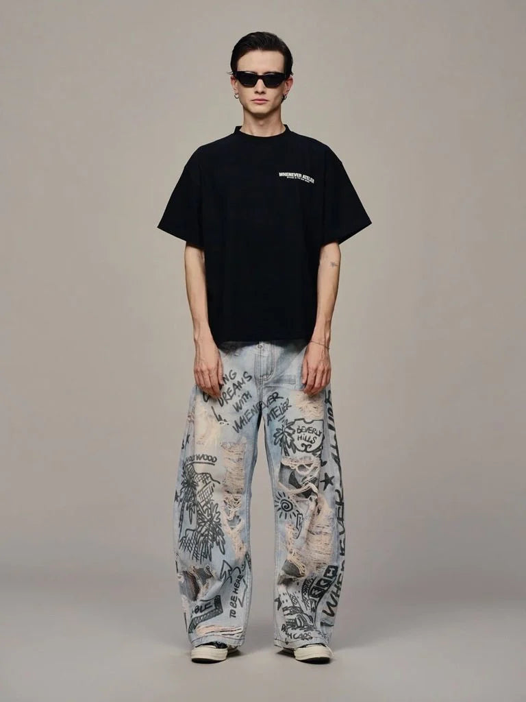 “WHENEVER” OFFLINE T-SHIRT / BLACK