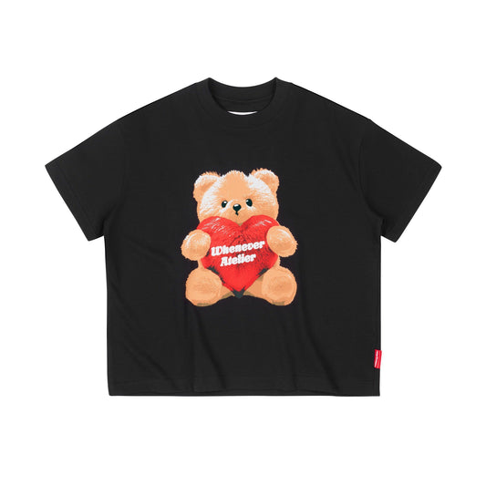 “WHENEVER” BEAR T-SHIRT / BLACK