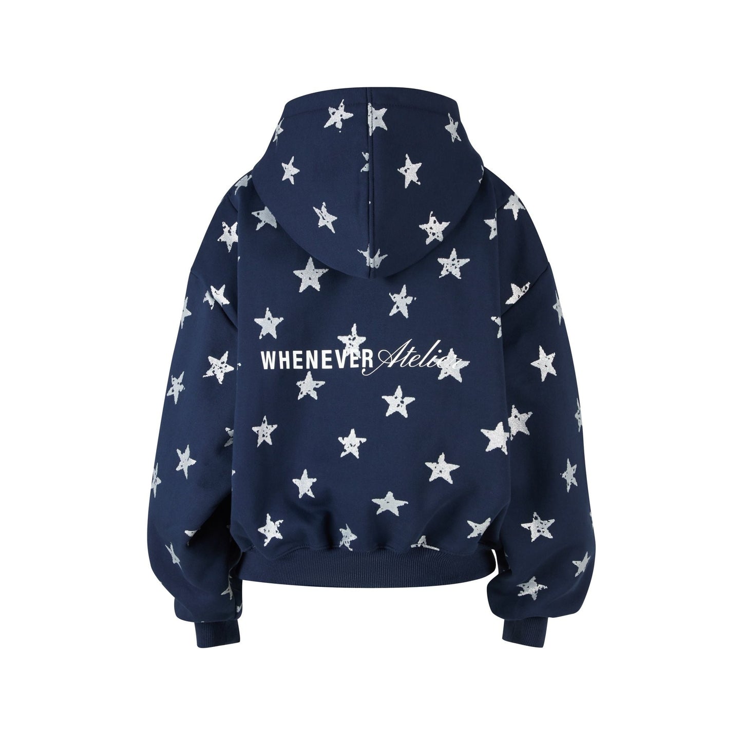“WHENEVER” STAR GIRL HOODIE / NAVY