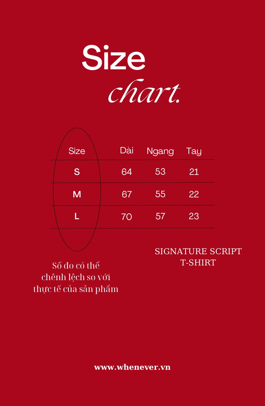 ÁO “WHENEVER” SIGNATURE SCRIPT T-SHIRT / WHITE
