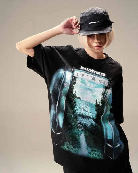 BLACK S-WILD STATION TEE - BAD HABITS SUPERTRAMP COLLECTION