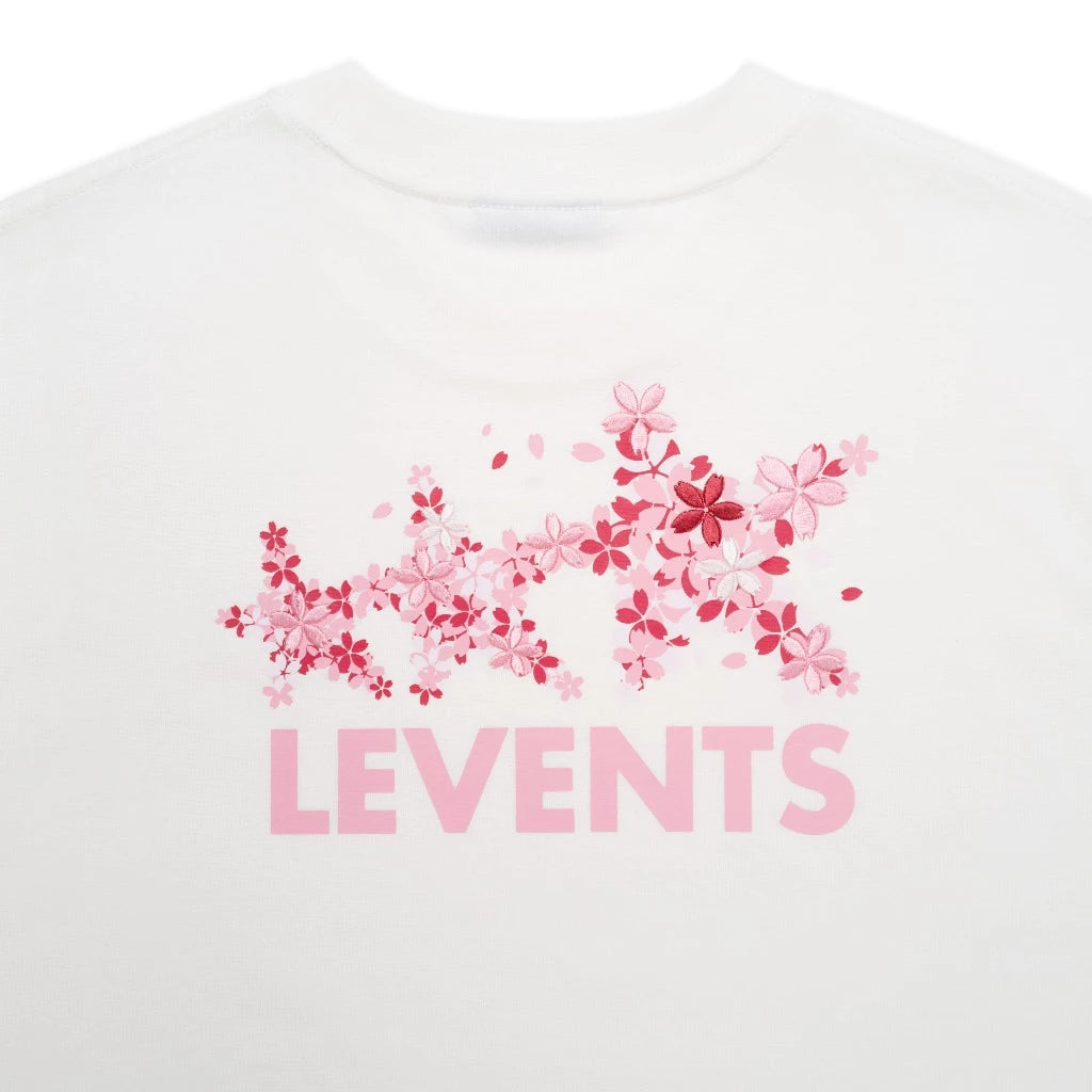 Levents Sakura Signature Logo Semi-Oversized Tee (WHITE)