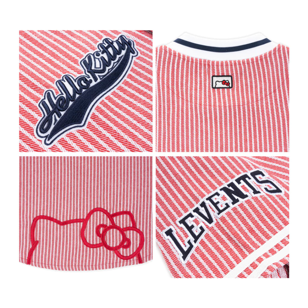 Levents® x Hello Kitty Jersey Striped Baseball Jersey