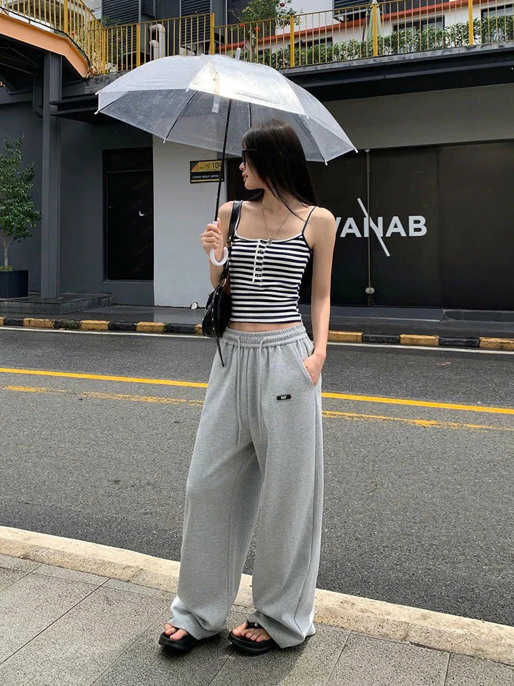 Quần Nỉ 2 Da Suông Ống Rộng GODMOTHER