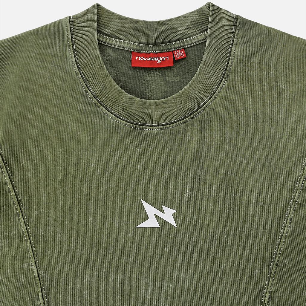 NEEDS OF WISDOM Arcline Acid Washed Tee