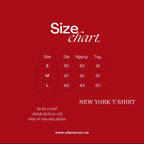 “WHENEVER” NEW YORK EMBROIDERED LOGO T-SHIRT / GREY