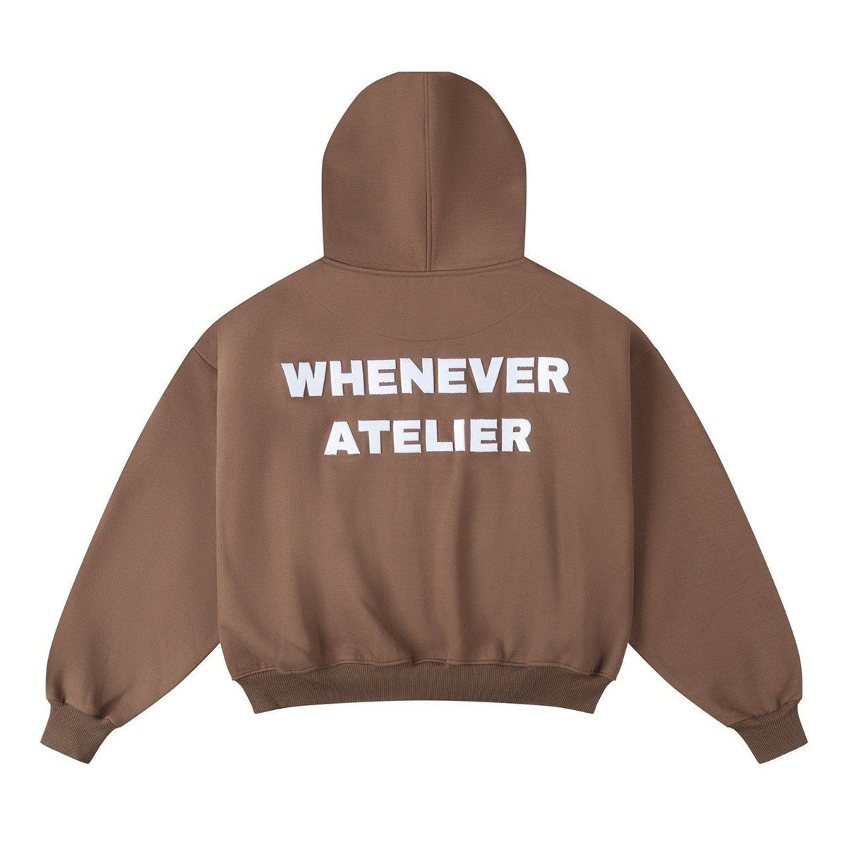 “WHENEVER” CINNAMON ZIP-UP HOODIE VER 2