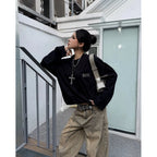 Áo Thun Tay Dài TRAFFY 77Fragile -THIS SIDE UP Form Oval Stargirl/ Starboy Cotton 2 Chiều Unisex