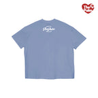 Áo Thun Xanh Xám FORM BOXY "ST.MORITZ" UNISEX Nam Nữ