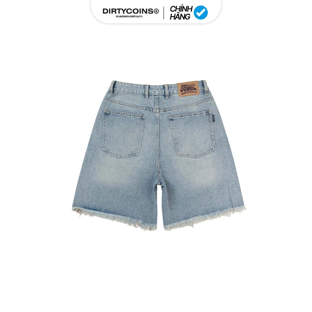 DirtyCoins Denim Shorts Studs - Blue Wash