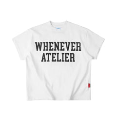 “WHENEVER” BASIC LOGO VER2 T-SHIRT / WHITE