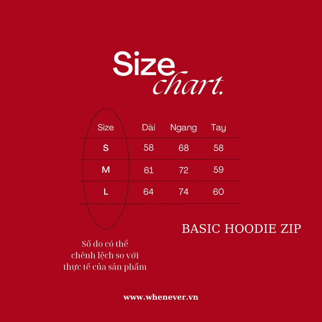 “WHENEVER” BASIC ZIP-UP HOODIE / PREMIUM GREY VER 2