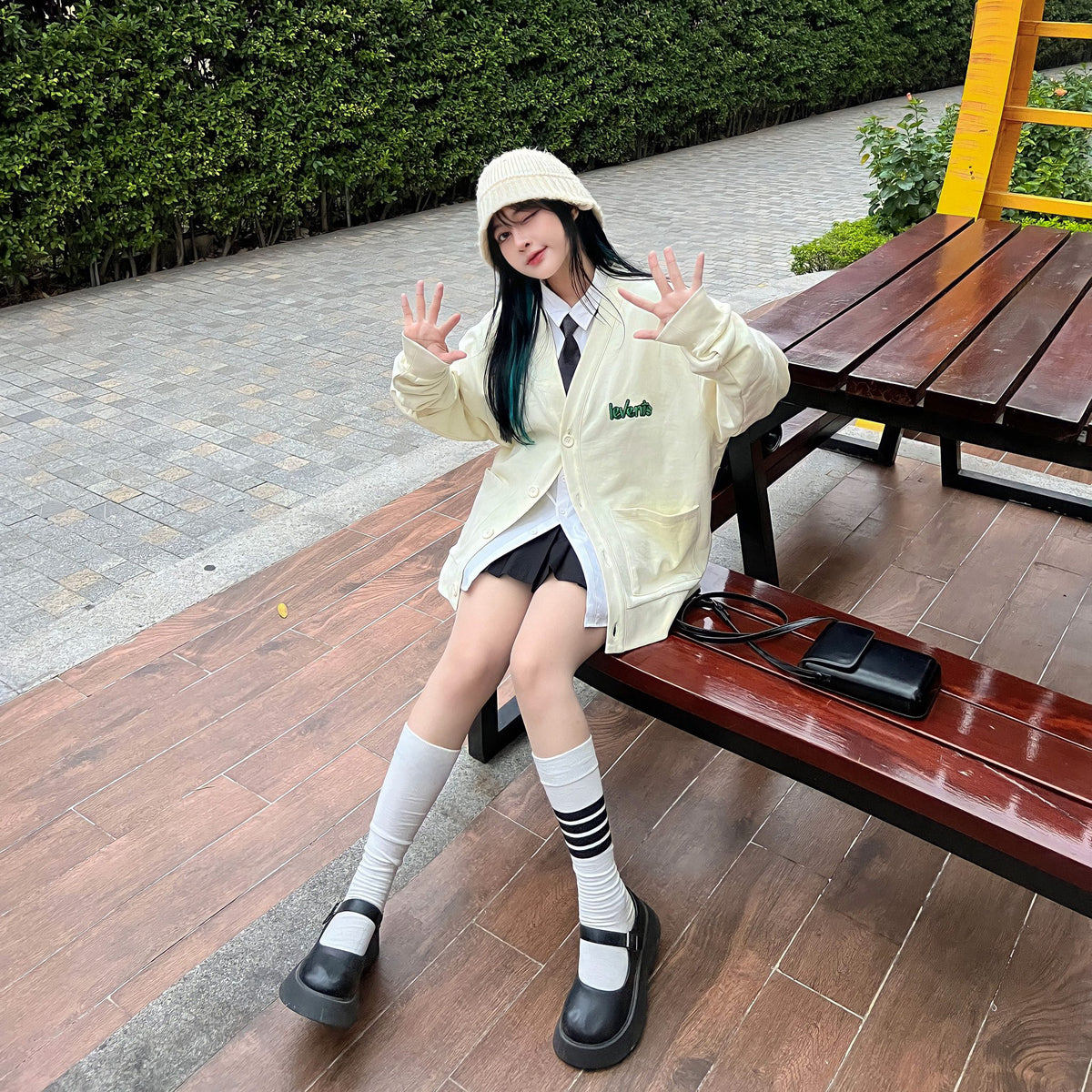 LEVENTS® "PLAY LOGO" CARDIGAN